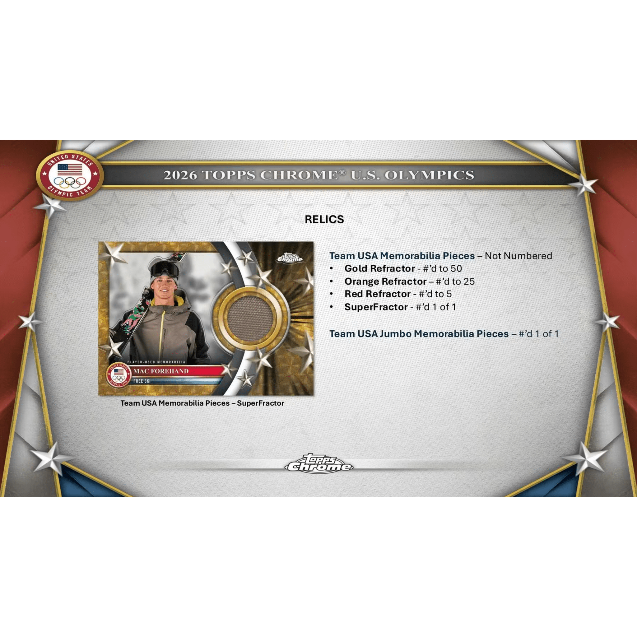 2026 Topps Chrome U.S. Olympics 7-Pack Blaster Box