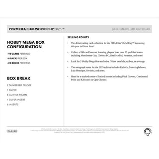 2025 Panini Prizm FIFA Club World Cup Soccer Hobby Mega Box