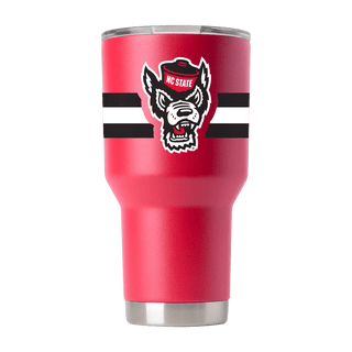 Tumbler: NC State - Red Tumbler with Stripes