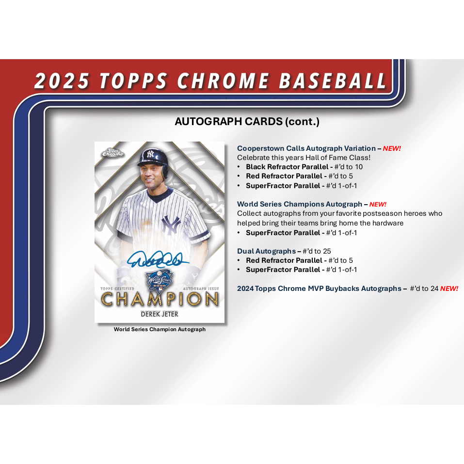 2025 Topps Chrome Baseball Jumbo Box