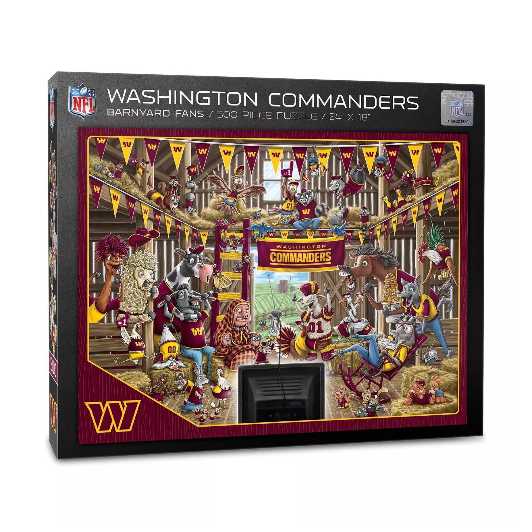Washington Commanders Barnyard Fans 500 pc Puzzle