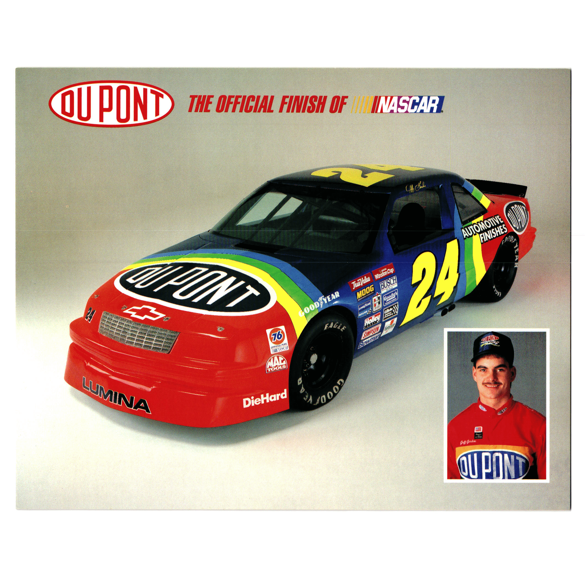 Jeff Gordan #24 Dupont small inner photo Hero Card
