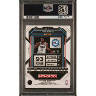 Joel Embiid – 2022 Panini Prizm Monopoly “Boardwalk Blue” #67
