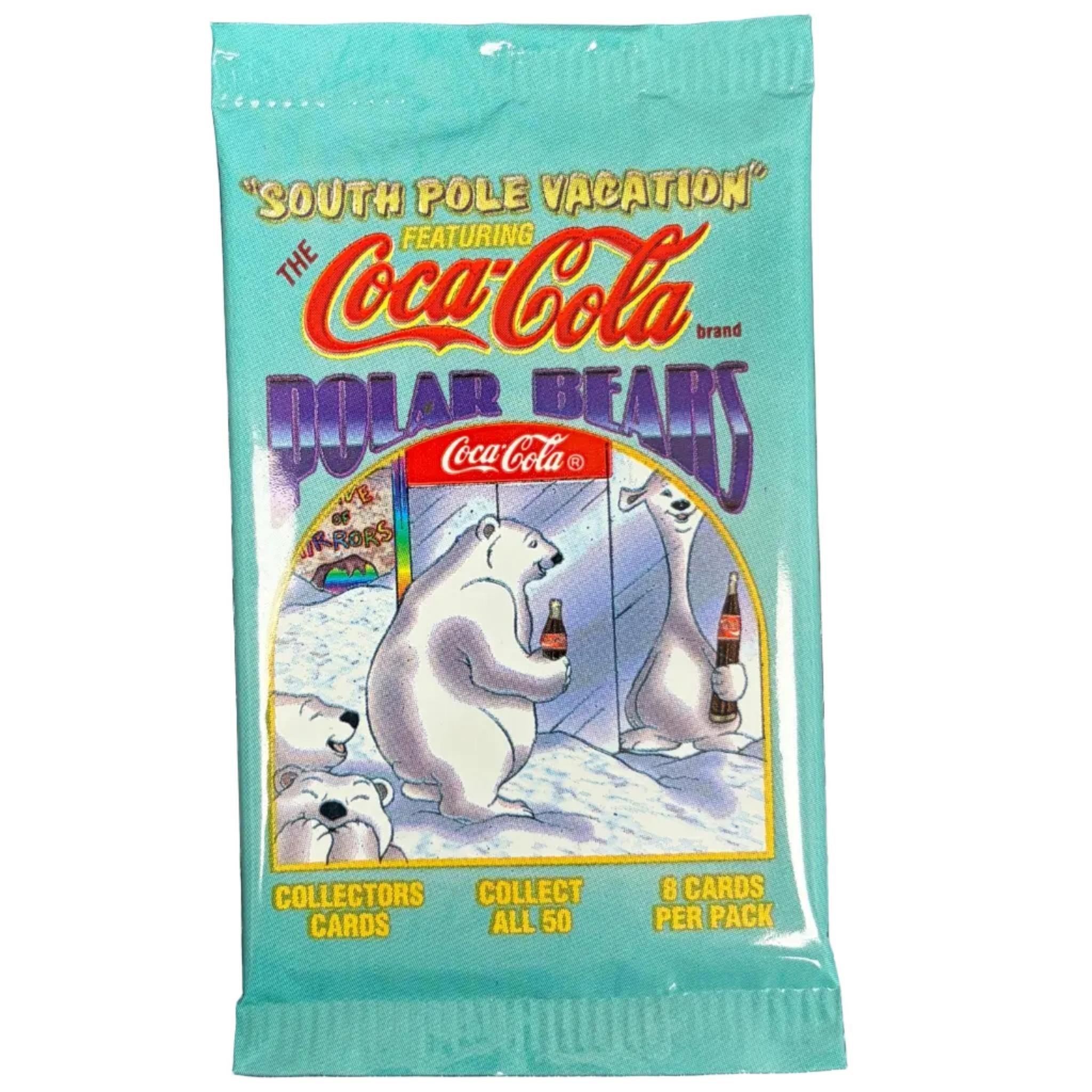Coca-Cola South Pole Vacation Polar Bears Trading Card Pack – 8 Cards Per Pack