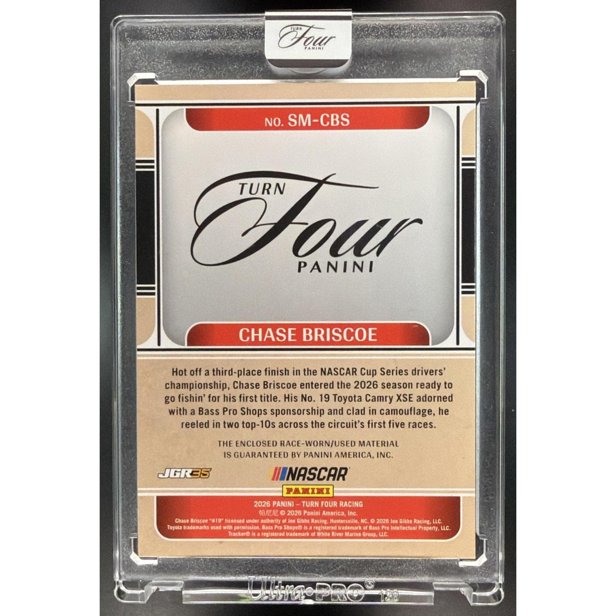 2026 Panini Four Racing Chase Briscoe #SM-CBS Sheet Metal Swatches 146/199 Non-Graded