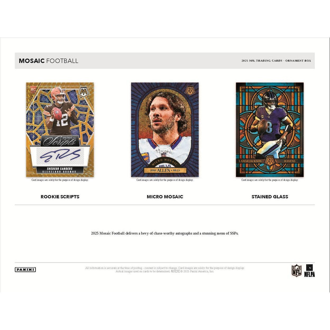 2025 Panini Mosaic Football Ornament Box