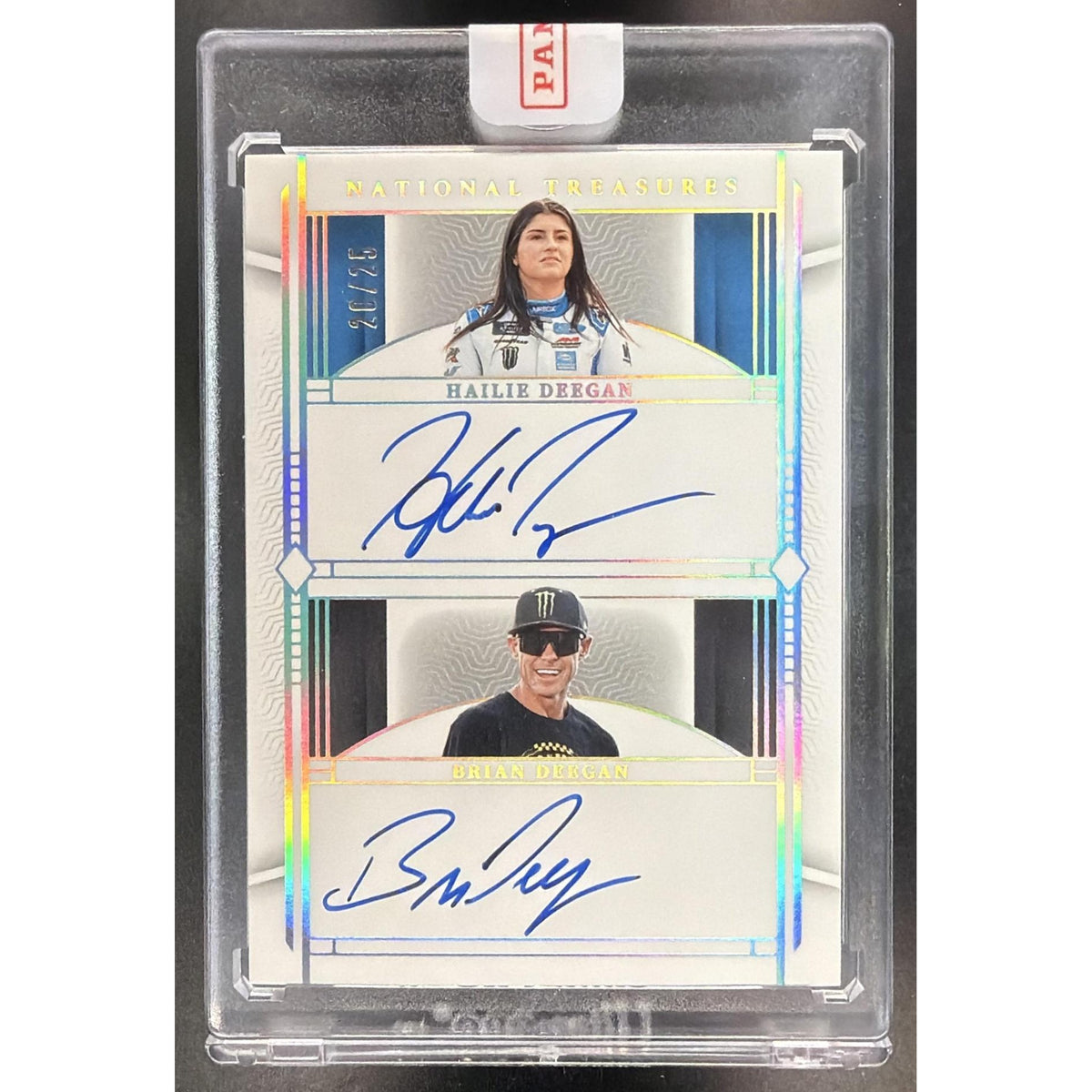 Hailie Deegan Brian Deegan 2024 Panini National Treasures Auto Racing #DA-HBD Non-Graded