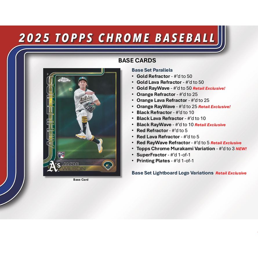 2025 Topps Chrome Baseball Hobby Pack