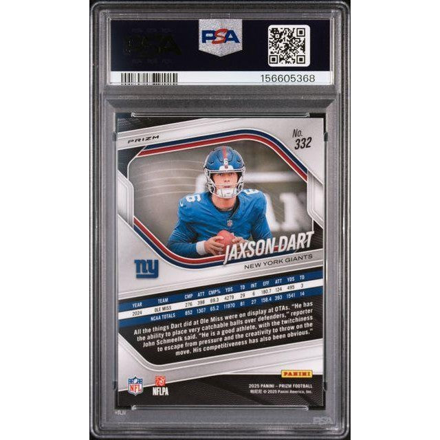 2025 Prizm Jaxson Dart Silver Prizm PSA 9