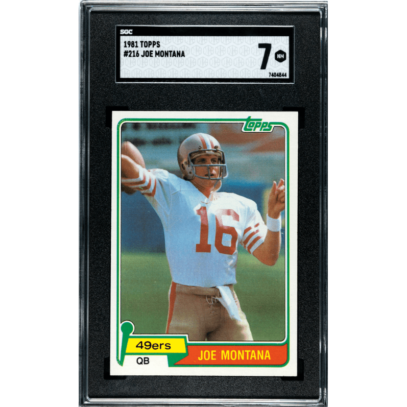 Joe Montana 1981 Topps #216 SGC 7