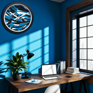 Clock: Carolina Panthers Modern Fit 12"