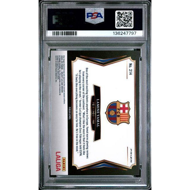 Lamine Yamal 2024-25 Select La Liga Multi Color #214 PSA 9