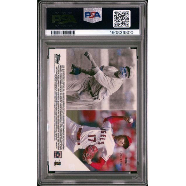 2018 Topps Now Moment of the Week #MOW1 B. Ruth/S. Ohtani PSA 9
