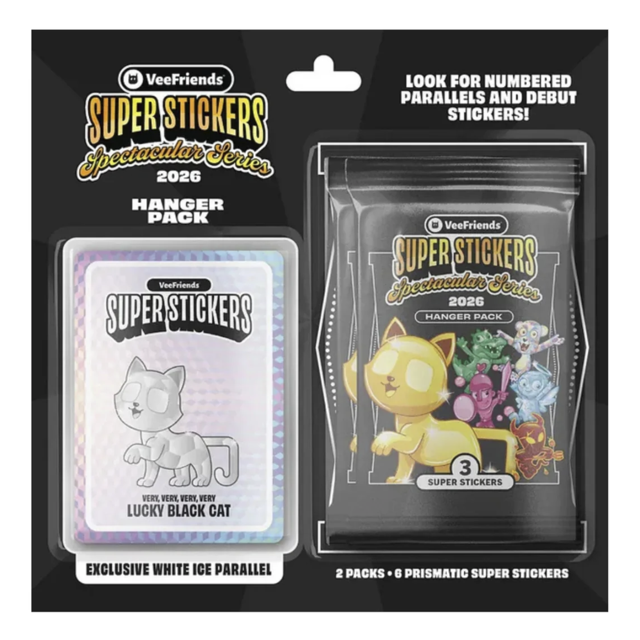 2026 VeeFriends Super Stickers Spectacular Series Hanger Pack White Ice Parallels