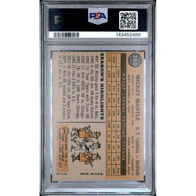 1960 Mickey Mantle Topps #350 PSA 5