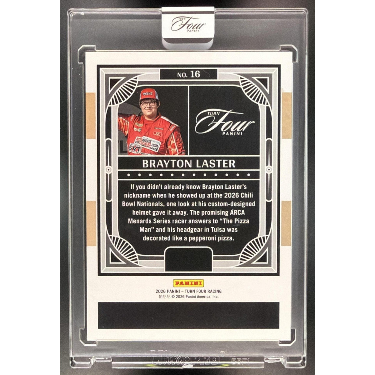 2026 Panini Four Racing Brayton Laster #16 57/65 Non-Graded