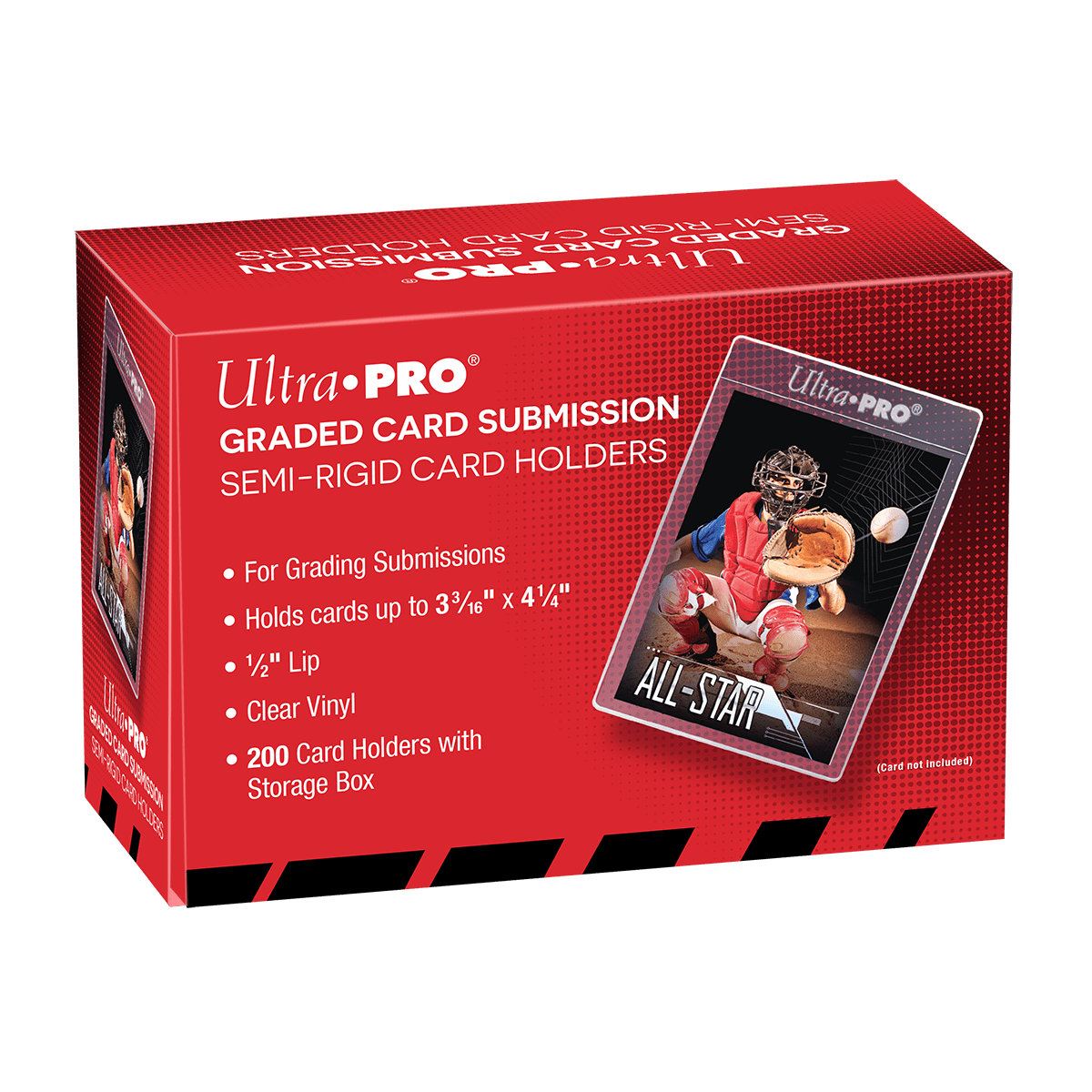 1/2" Lip Semi-Rigid Tall Card Holders 200ct