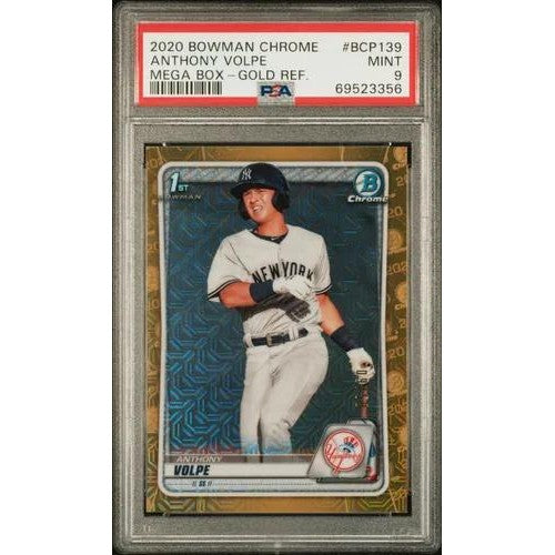 Anthony Volpe 2020 Bowman Chrome Mega Box Gold Ref. #BCP139 PSA 9