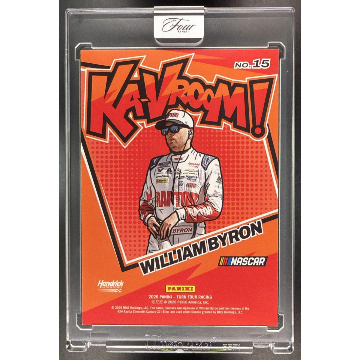 2026 Panini Four Racing William Byron #15 Ka-Vroom! 04/10 Non-Graded
