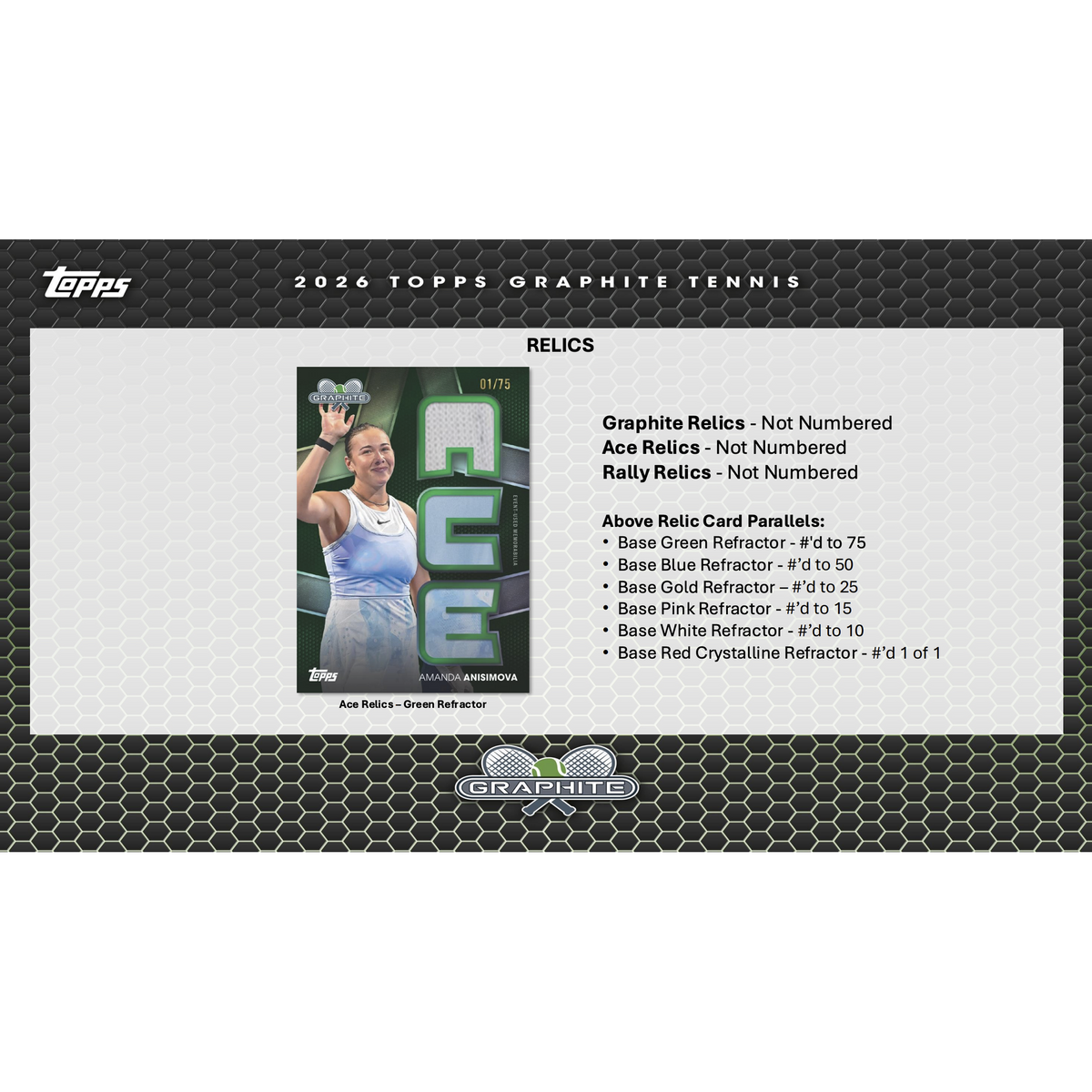 2026 Topps Graphite Tennis Hobby Box