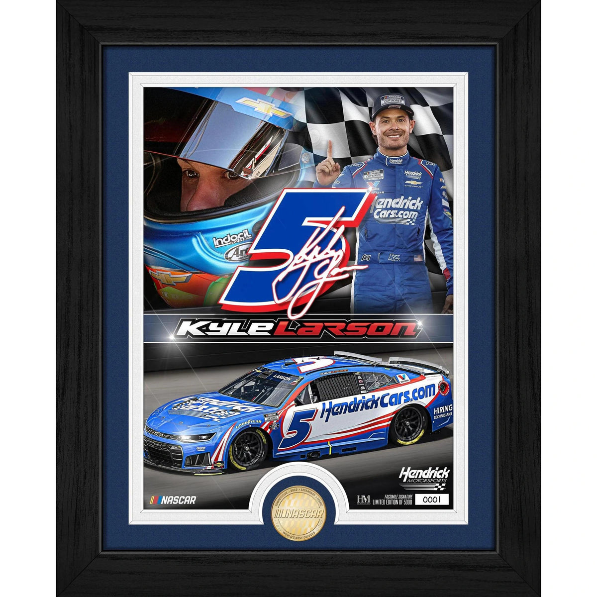 NASCAR Kyle Larson Hendrick Motorsports Bronze Coin Photo Mint