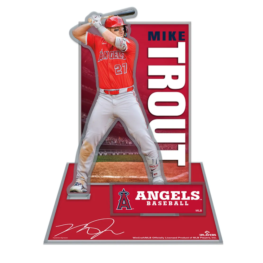 Mike Trout Angels Acrylic Stand-Up Set – Exciting 3D Collectible Display