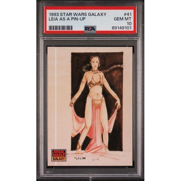 1993 Topps Star Wars Galaxy Leia As A Pin-Up PSA 10