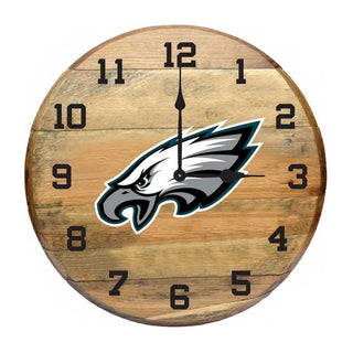 Clock: Philadelphia Eagles - Wooden