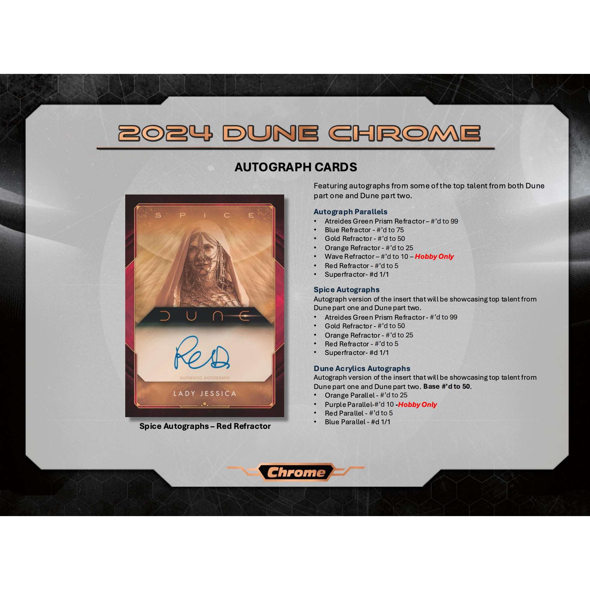 2024 Topps Dune Chrome Hobby Box