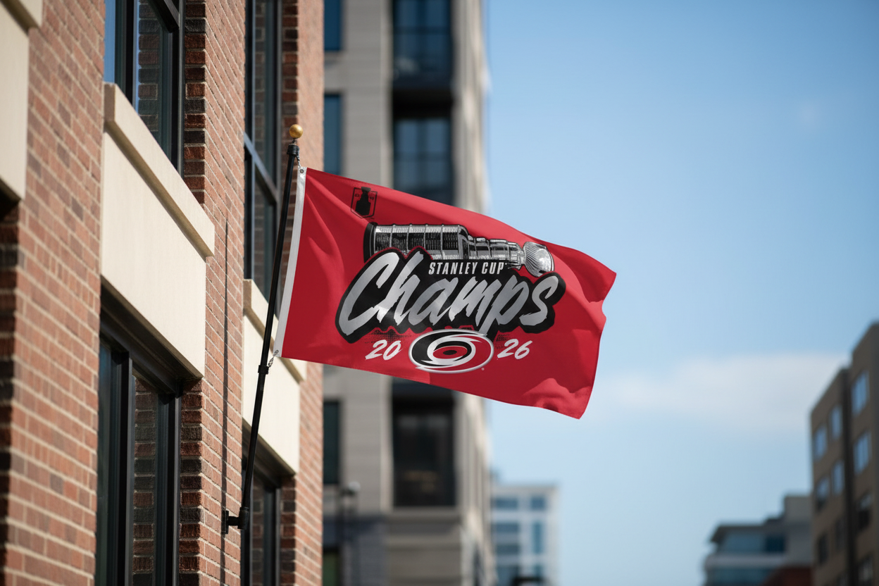 Carolina Hurricanes 2026 Stanley Cup Champions Deluxe Flag 3' x 5'