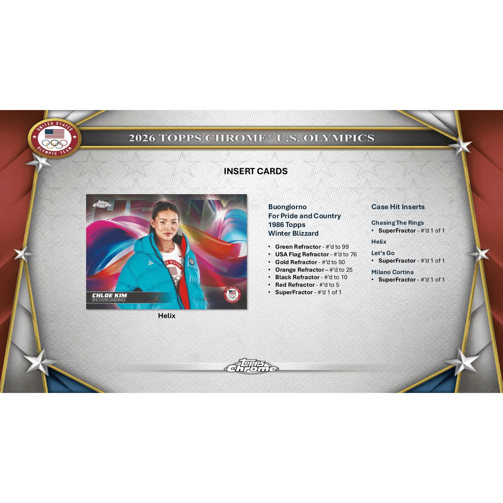 2026 Topps Chrome U.S. Olympics 7-Pack Blaster Box