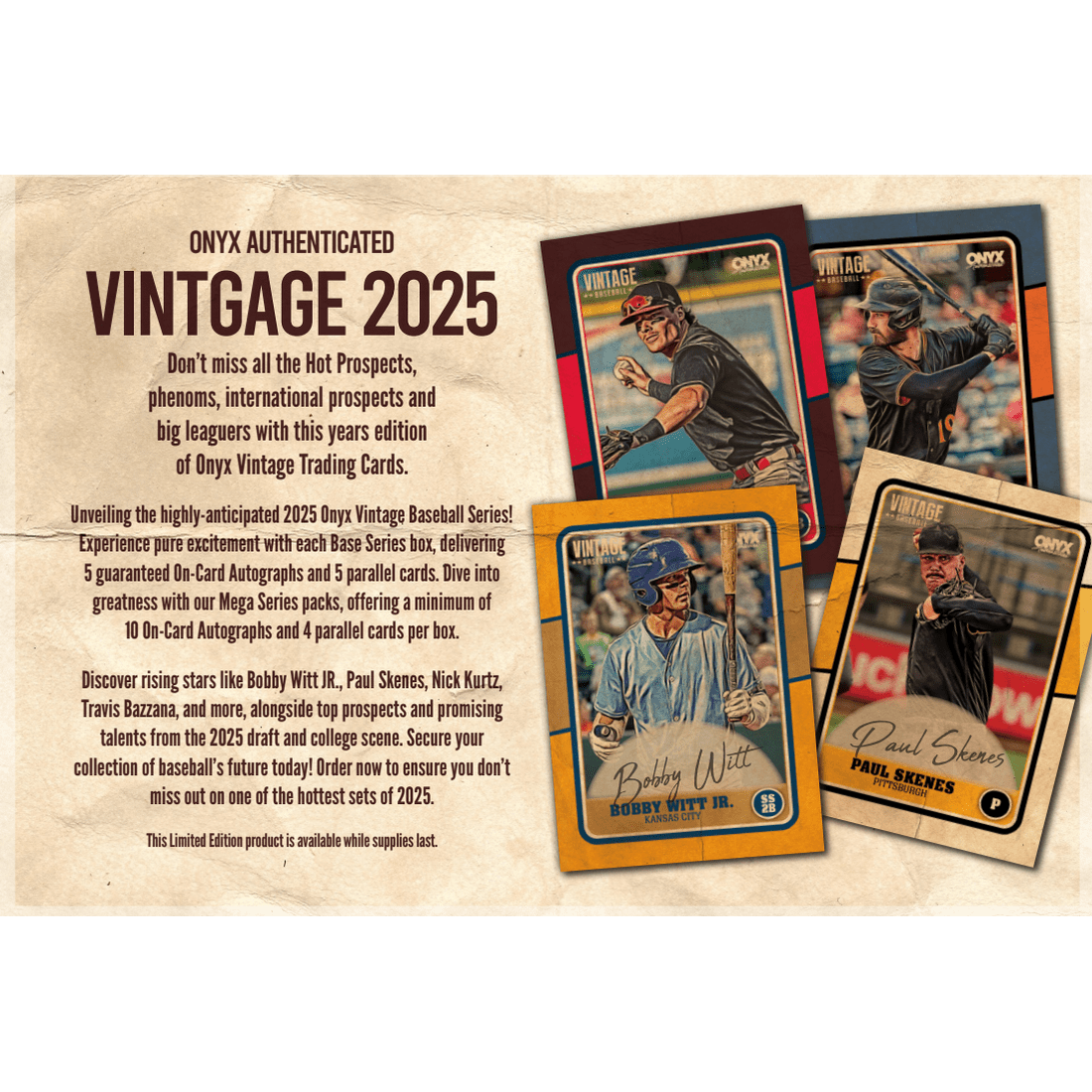 2025 Onyx Vintage Baseball Mega Hobby Box