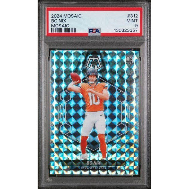 2024 Mosaic Bo Nix Mosaic Refractor #312 PSA 9