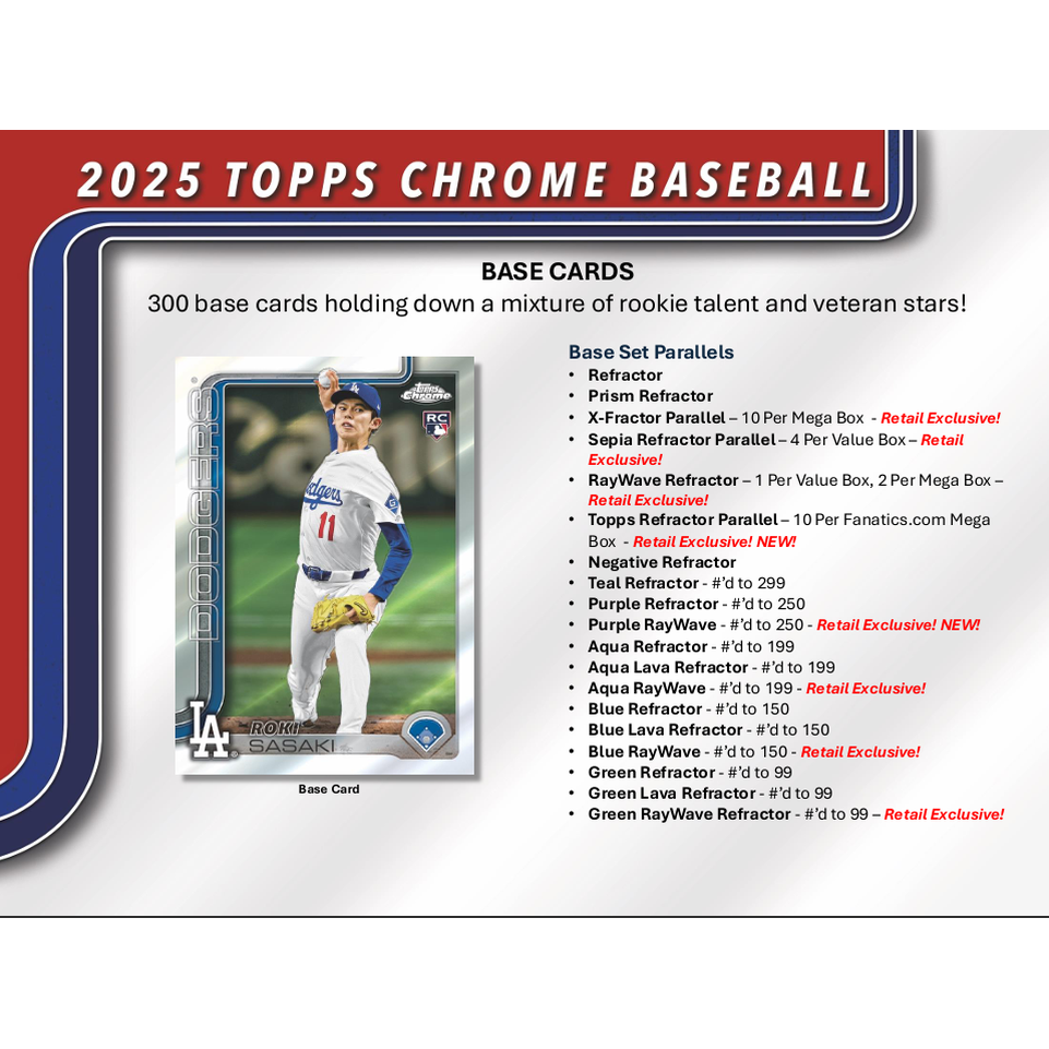 2025 Topps Chrome Baseball Hobby Pack