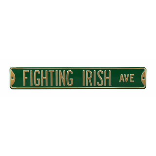 Notre Dame Fighting Irish Avenue Embossed Steel Street Sign