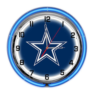 Clock: Dallas Cowboys - 18" Neon