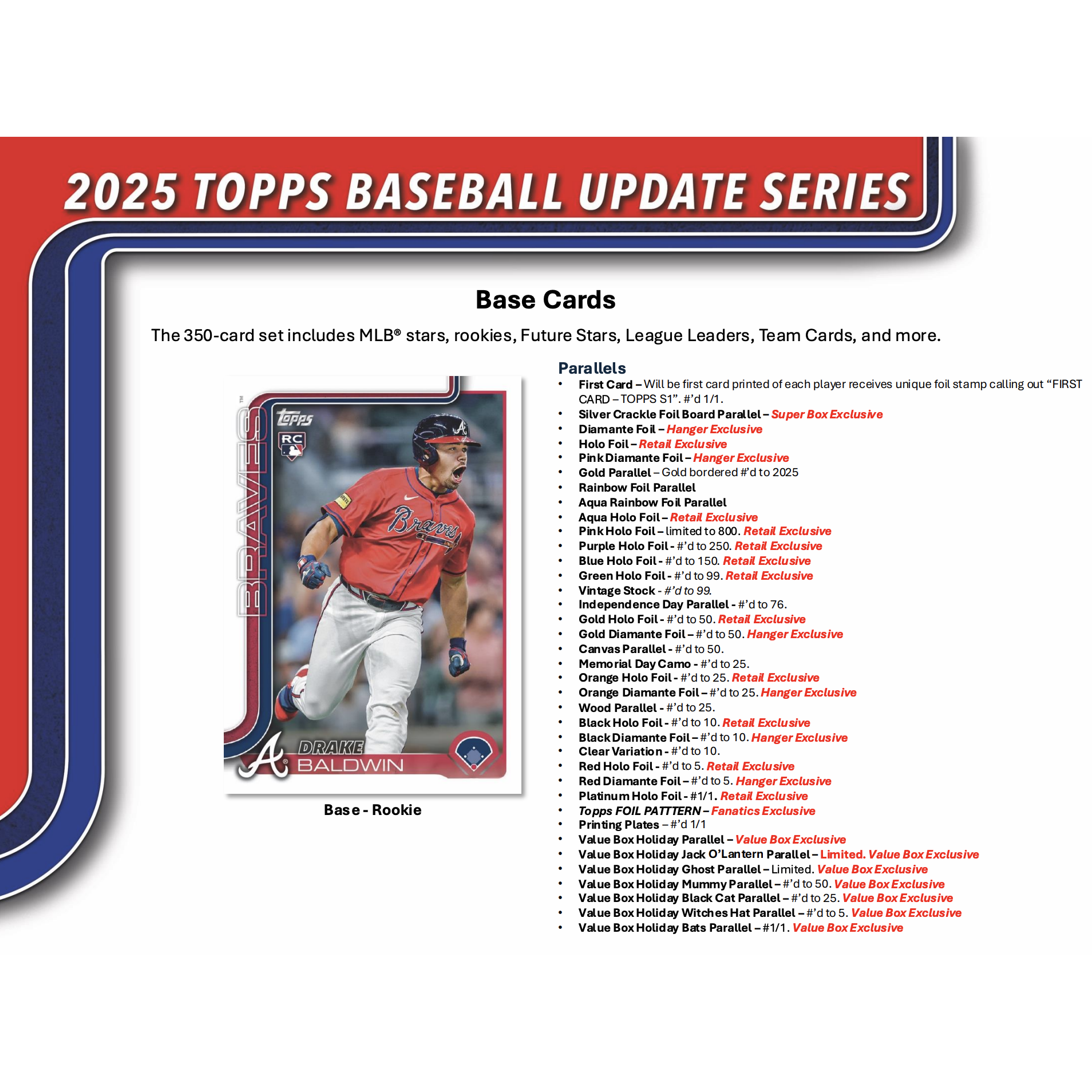 2025 Topps Update Series Baseball Blaster Box