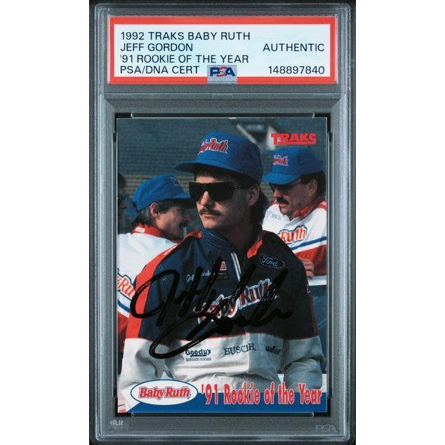 Jeff Gordon 1992 Traks Baby Ruth '91 Rookie Of The Year PSA/DNA/Certified AUTHENTIC
