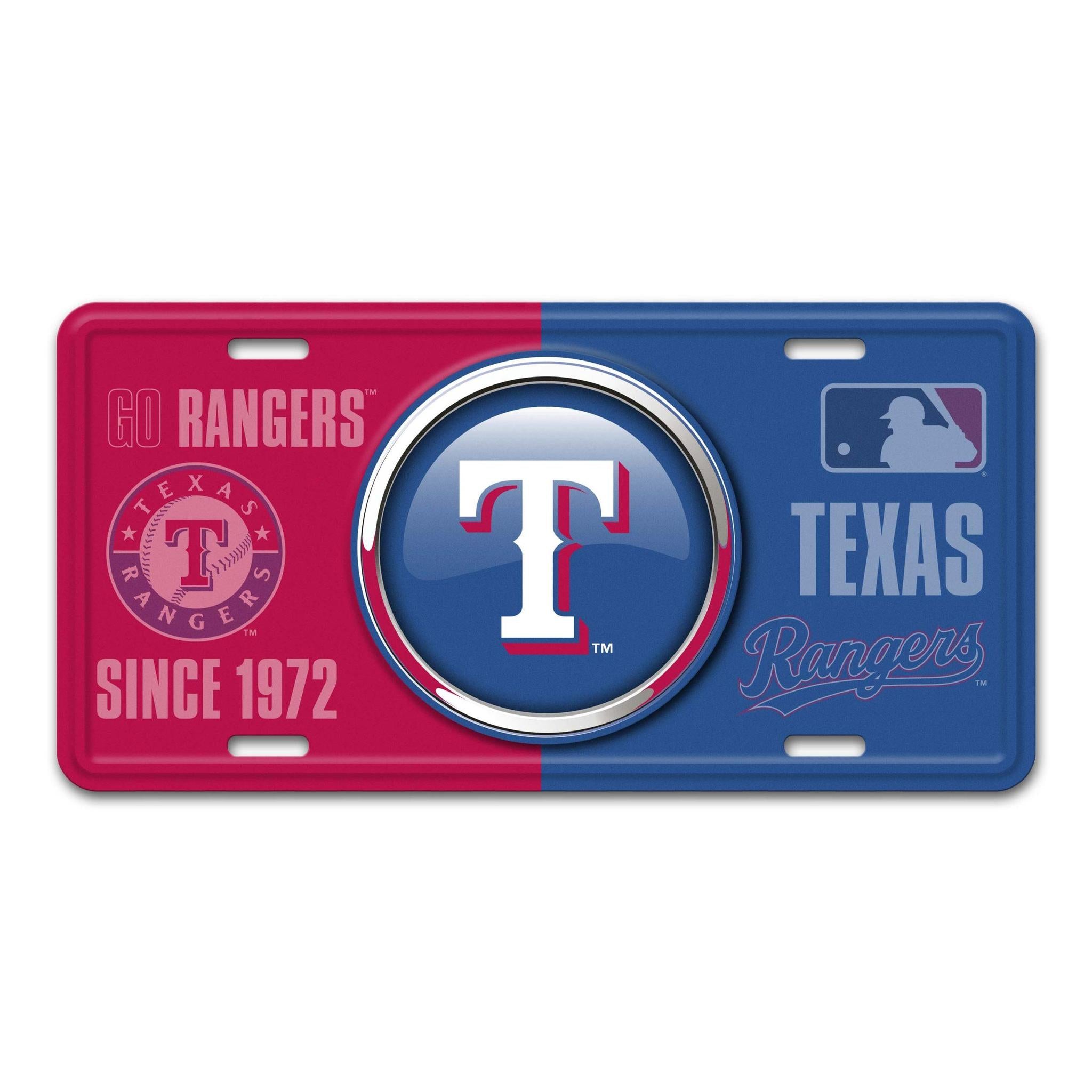 Texas Rangers License Plate – 6" x 12"