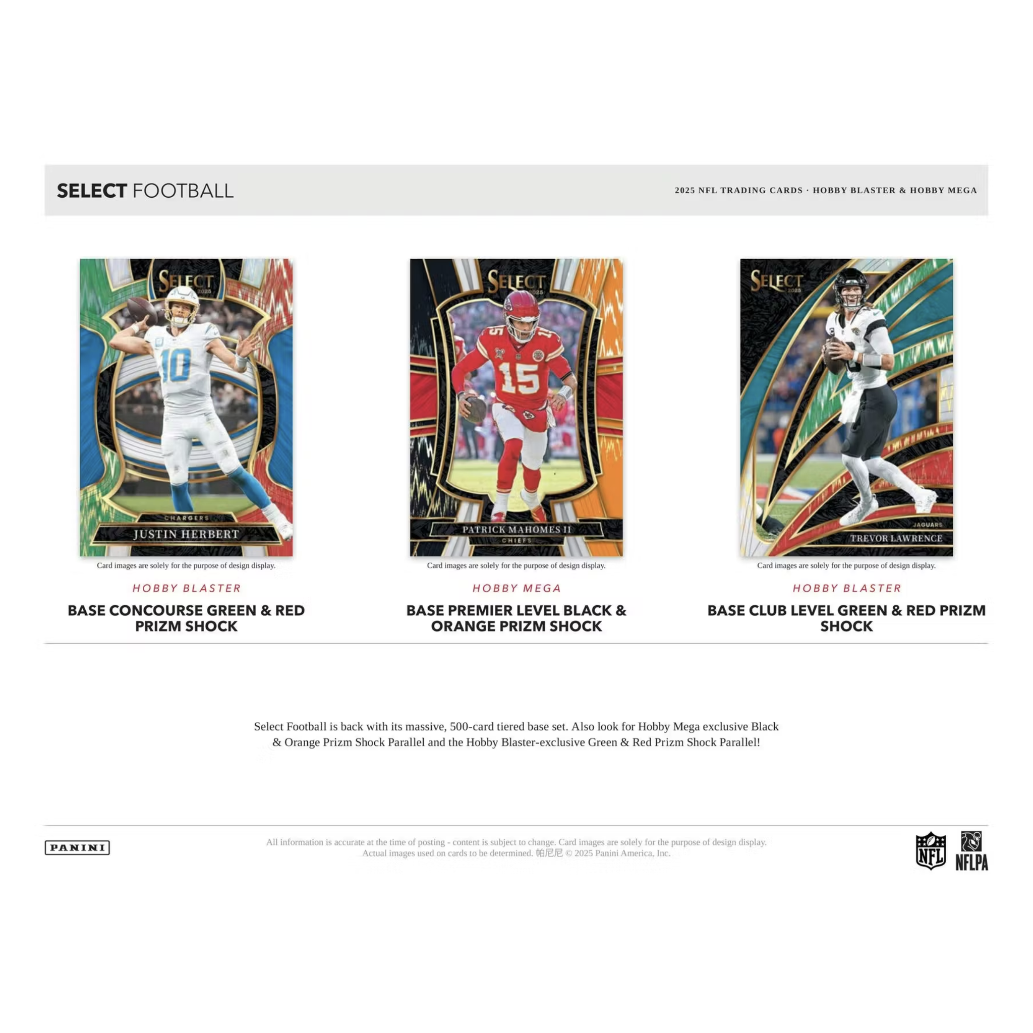 2025 Panini Select Football Hobby Mega Box Black & Orange Prizm