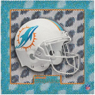 Miami Dolphins 5D Helmet Coaster Set – 4-Piece Holographic Shadow Box Design