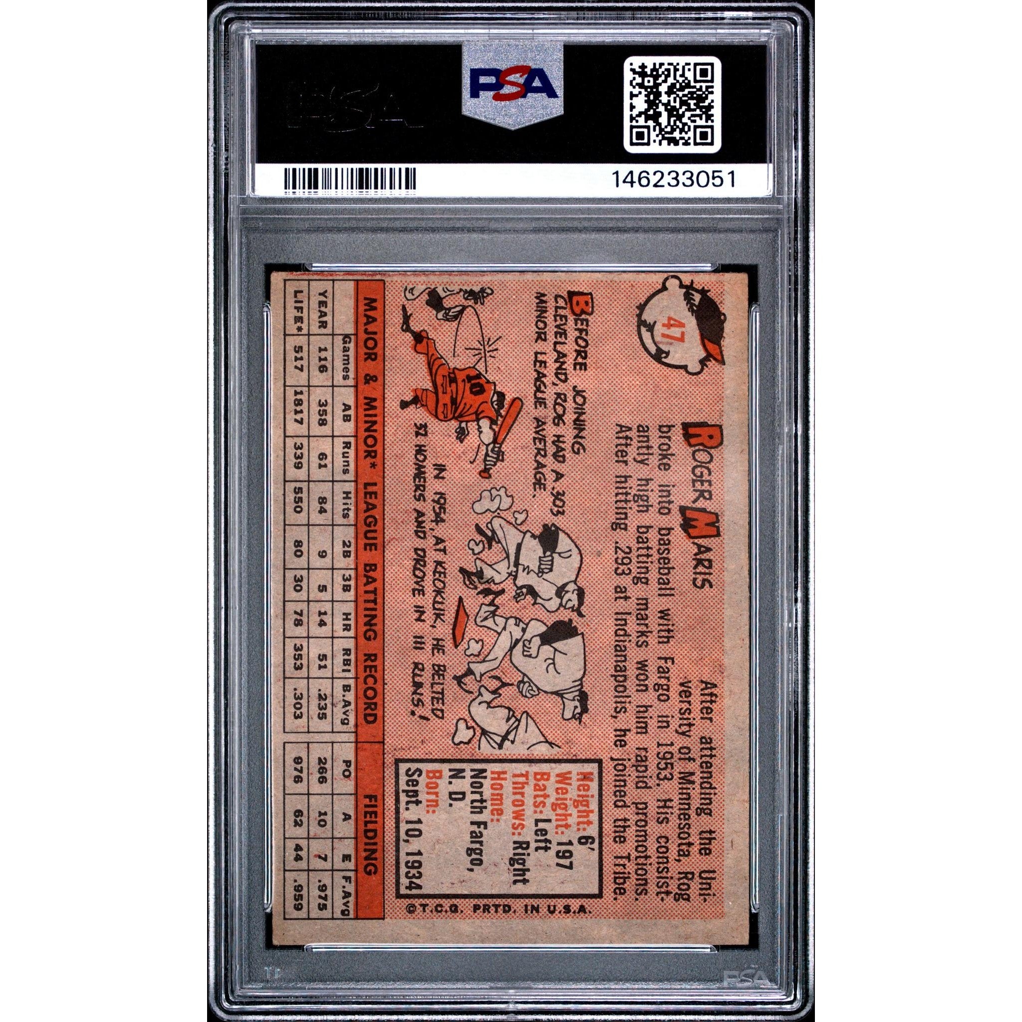 Roger Maris 1958 Topps #47 PSA 5