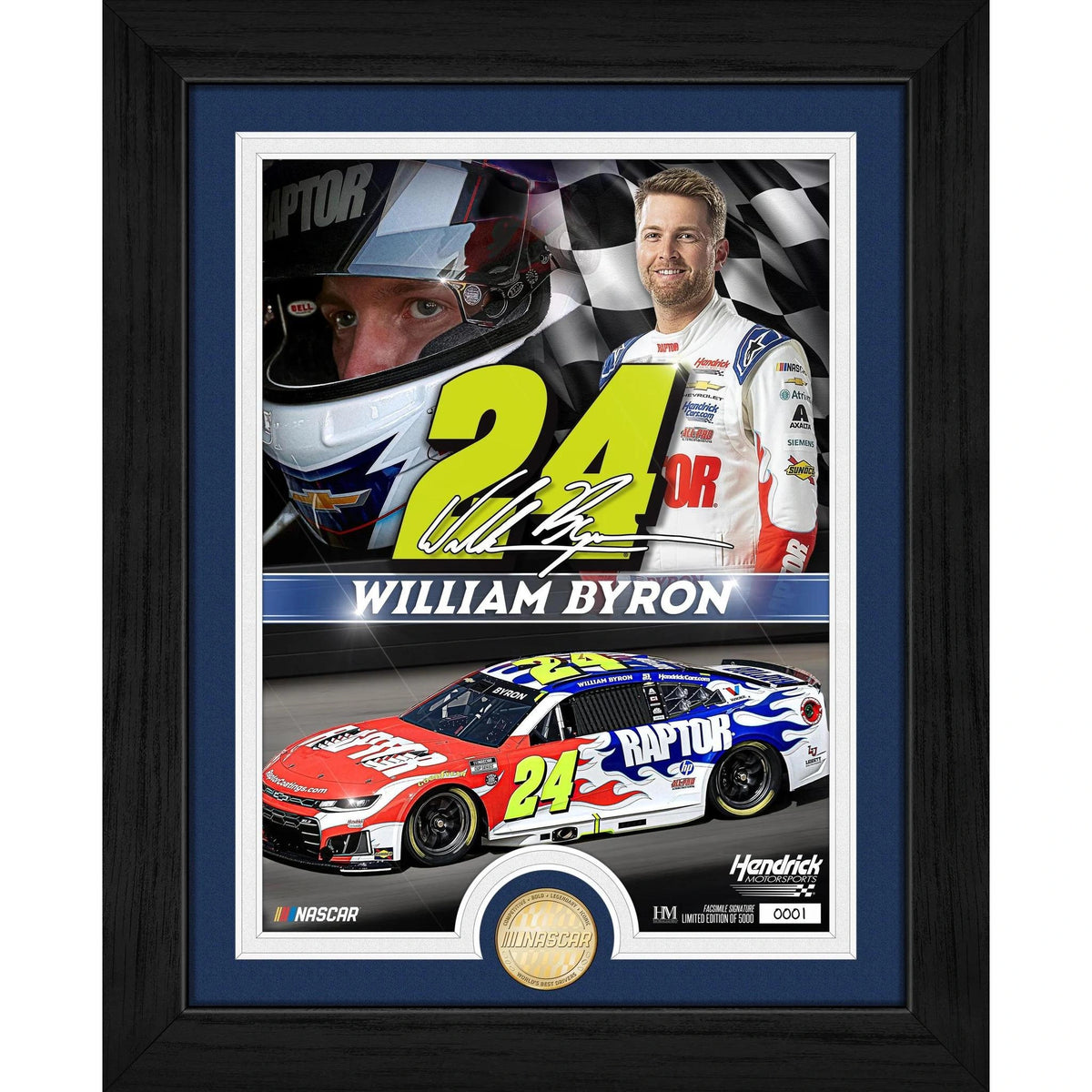 NASCAR William Byron Hendrick Motorsports Bronze Coin Photo Mint