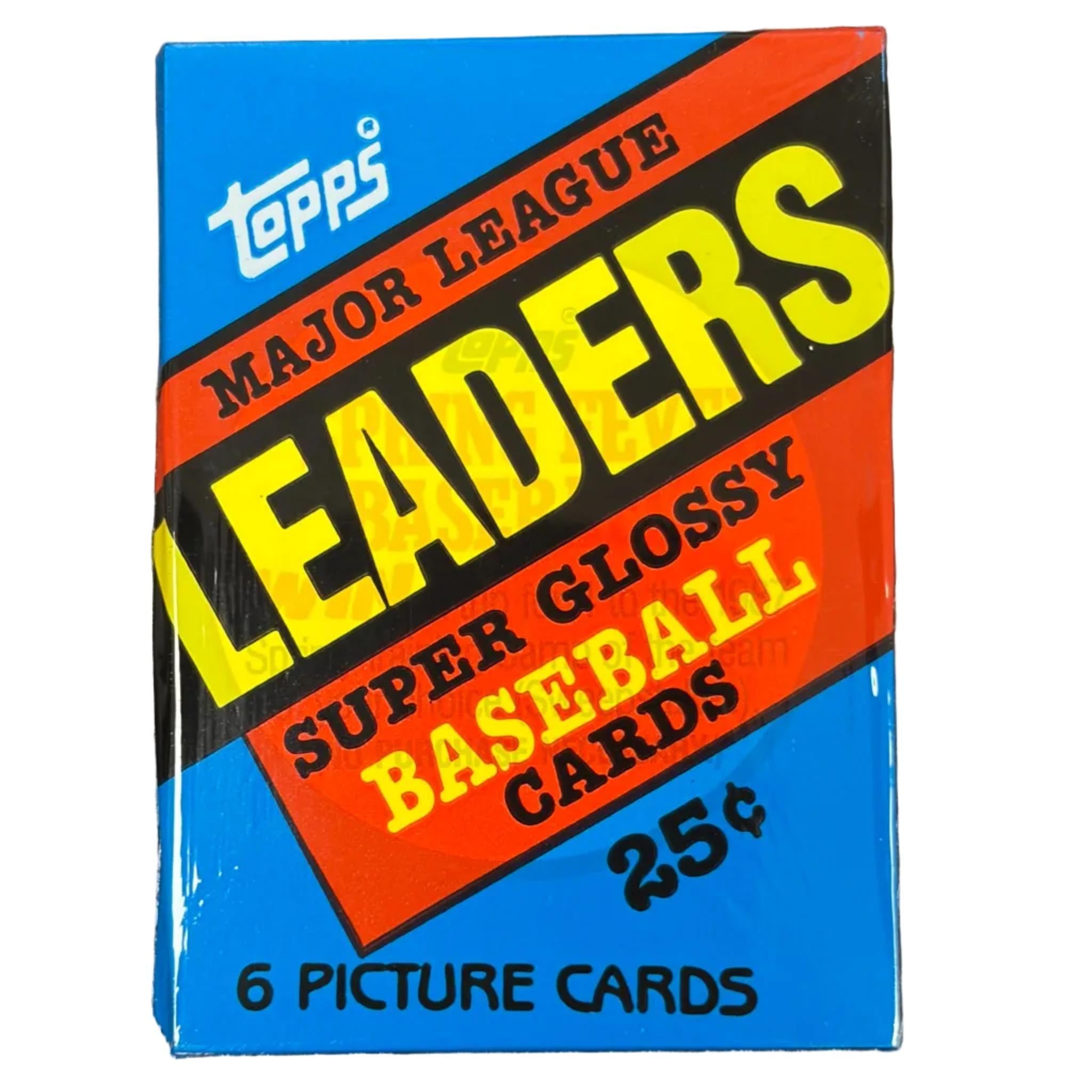 1986 Topps Major League Leaders Super Glossy Picture Baseball Card Pack