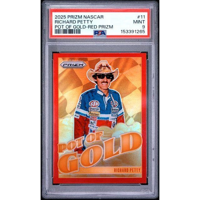 Richard Petty 2025 Prizm NASCAR Pot Of Gold Red Prizm #11 PSA 9