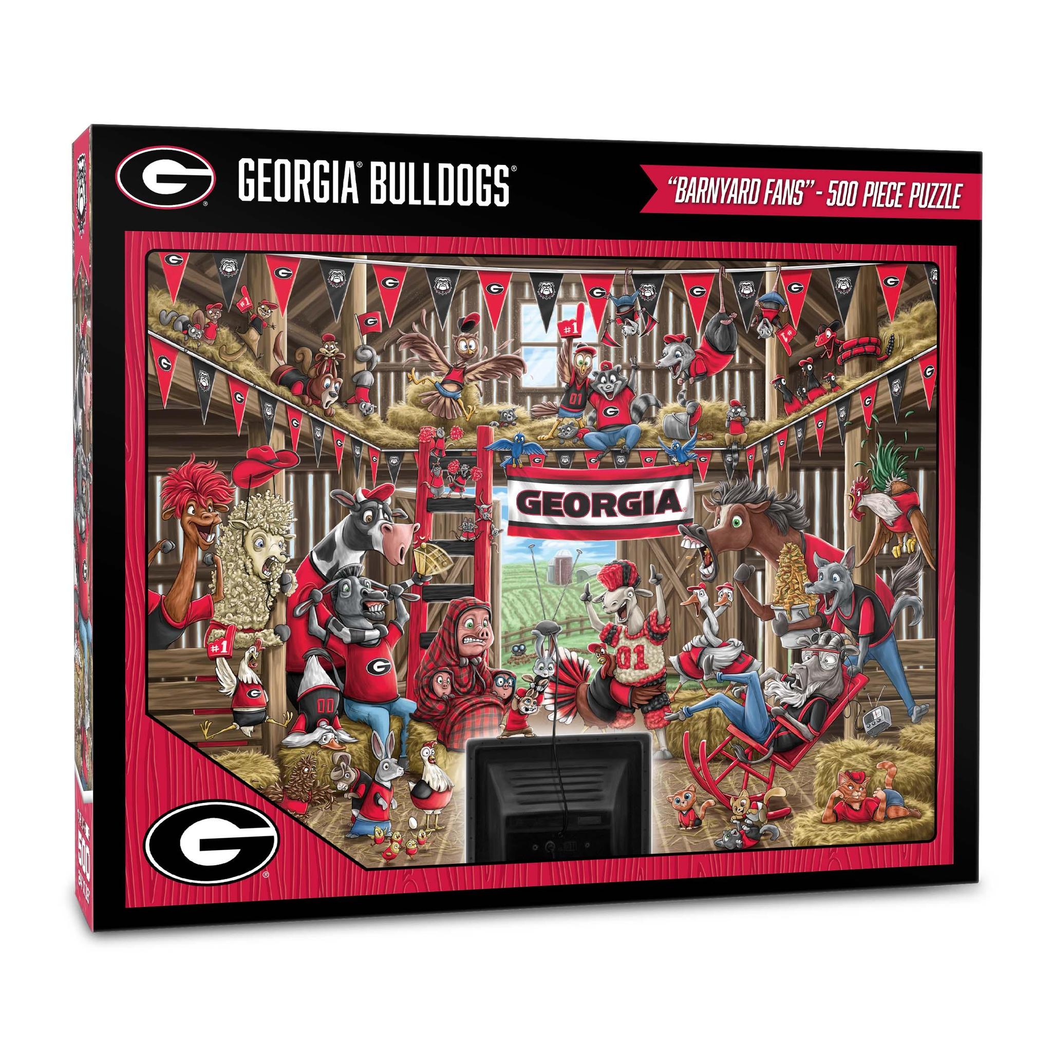 Georgia Bulldogs Barnyard Fans 500 pc Puzzle