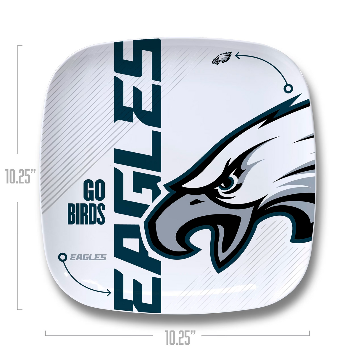Philadelphia Eagles Party Plate 10.25" x 10.25"