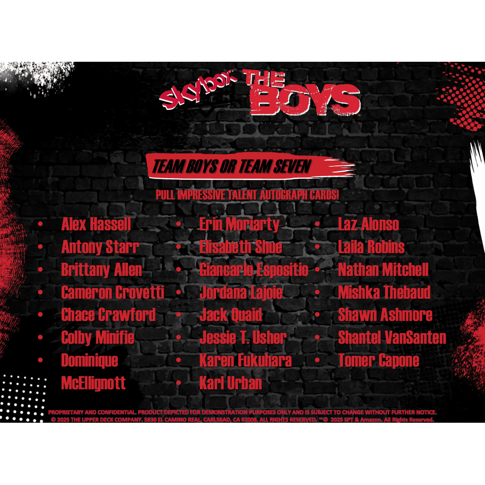 2025 Upper Deck The Boys Season 1 & 2 Hobby Box