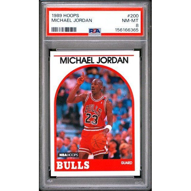 Michael Jordan 1989 Hoops #200 PSA 8