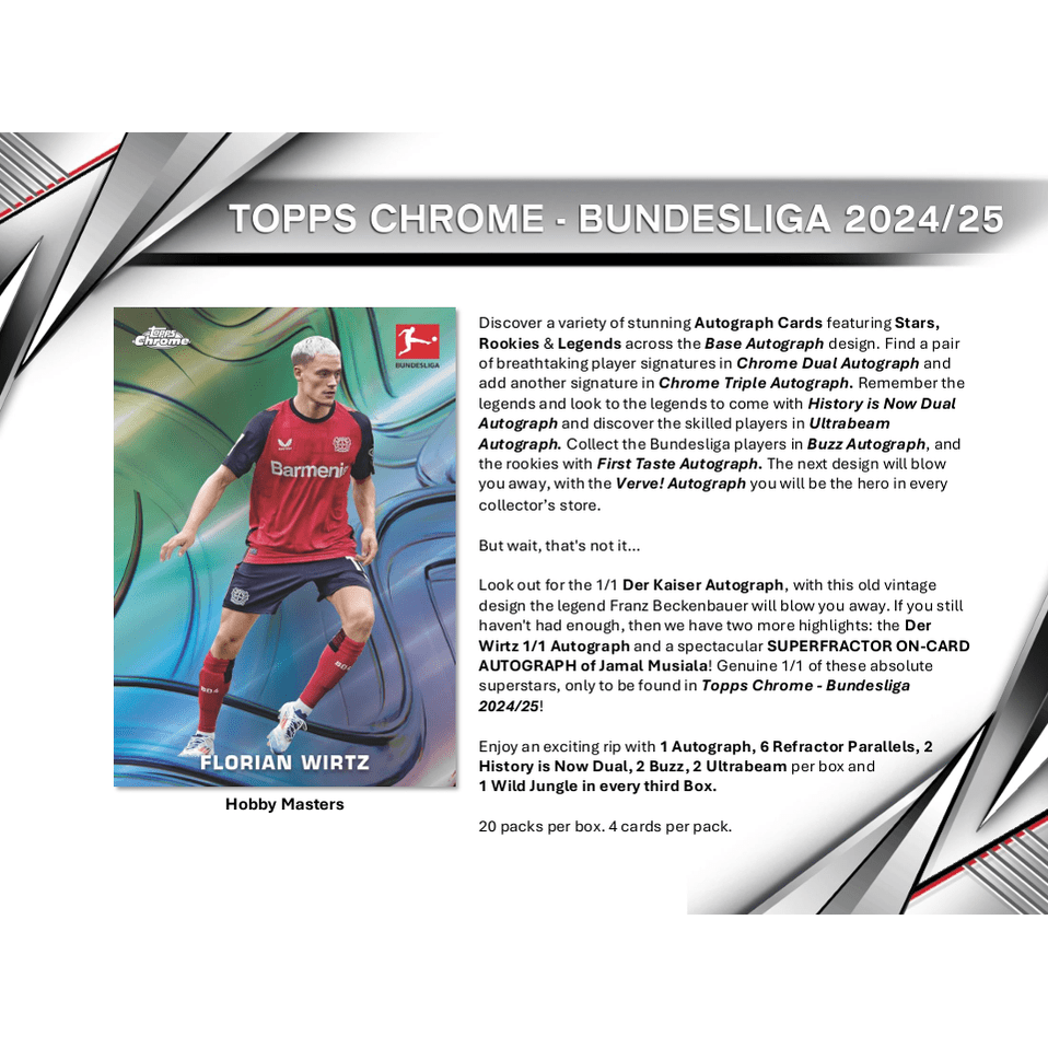 2024-25 Topps Chrome Bundesliga Soccer Hobby Box